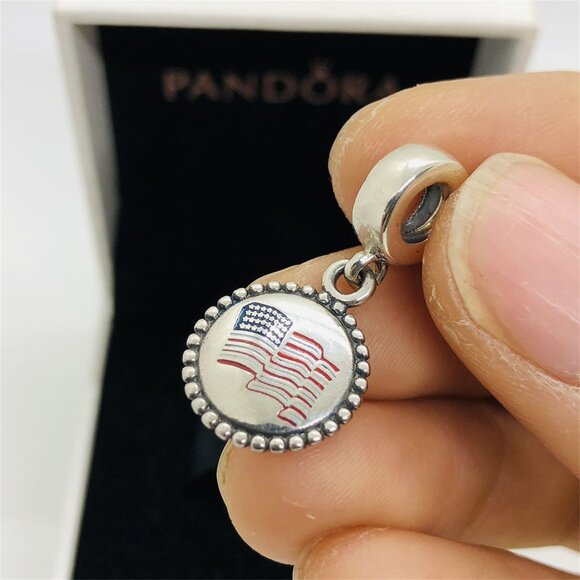 ✨🔥Pandora USA America Flag Charm Flag Of Freedom Charm - Picture 2 of 5